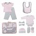 Tadpoles Starburst Gift Set, Pink/Grey, 0-6 Months, 12 Piece