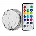 RGB Submersible LED Light Multi Color Candle Light Waterproof Wedding Party Vase Base Floral Light + 20Key Romote Controller