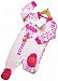 LuMini Footed Sleeper with Side Appliqué, Pink/White/Yellow, 3 Months