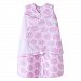 HALO SleepSack Micro Fleece Swaddle, Pink Floral Burst, Small
