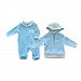 Little Little Organics 100-Percent Organic Cotton Baby Boy Cozy Coat 2 Piece Gift Set (3-6 Month)