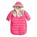 7AM Enfant Doudoune One piece Infant Snowsuit Bunting, Neon Pink/Beige, Large
