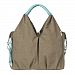 Lassig Green Label Neckline Style Diaper Bag includes Changing Mat, Bottle Holder and Stroller Hooks, Taupe