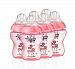 Tommee Tippee Closer to Nature 260 ml/9fl oz Decorated Feeding Bottles (Pink/6-pack) by Tommee Tippee