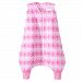 HALO SleepSack Early Walker Micro Fleece Wearable Blanket, Pink Butterfly Ombre, Medium