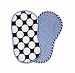 Bacati 2-Piece Dots/Pin Stripes with Blue Pin Dots Burpies Set, Black/White
