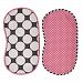 Bacati 2-Piece Dots/Pin Stripes Burpies Set, Grey/Pink