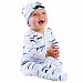 Baby Aspen Little Man Pajama Gift Set, Blue/White
