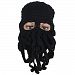 Lowpricenice Protective Unisex Winter Warm Knitted Wool Ski Face Mask Hat Squid Cap Full Face Cover Mask Winter Wind Proof Stopper Hat (Black)