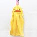Lovely Nursery Hand Towel Soft Plush Fabric Cartoon Animal Hanging Wipe Bathing Towel (Yellow Duck)