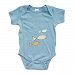 Apericots Cute Short Sleeve Baby Bodysuit With Fish Fishies and Bubbles Print (18 Months, Light Blue)