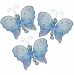 The Butterfly Grove Emily Butterfly Decoration 3D Hanging Mesh Organza Nylon Decor, Hawaiian Blue, Mini, 3 x 3