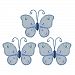 The Butterfly Grove Adelaide Butterfly Decoration 3D Hanging Mesh Nylon Decor, Hawaiian Blue, Mini, 3 x 3