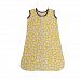 Bacati Muslin Ikat Animal Prints Wearable Blankets Sleep Sack, Yellow/Grey, Medium