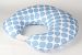 Bacati Ikat Dots Muslin Fabric Hugster Nursing Pillow with Insert, Blue