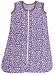 Bacati Muslin Ikat Animal Prints Wearable Blankets Sleep Sack, Purple/Grey, Medium