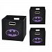 Batman Logo Organization Bundle Storage Bins, Purple
