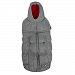 7 A. M. Enfant Pookie Poncho Footmuff-Heather Grey with Red Fleece Lining