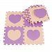 Colorful Waterproof Baby Foam Playmat Set-10pc, Beige/ Purple heart