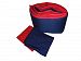 baby doll bedding Solid Reversible Round Crib Bumper and Sheet Set, Navy/Red