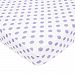 TL Care 100% Cotton Percale Fitted Crib Sheet, White with Lavender Dot