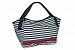 Lassig Casual Twin Diaper Shoulder Bag with Matching Bottle Holder, Baby Changing Mat/Pad and Stroller Hooks, Striped Zigzag Navy by LASSIG