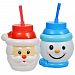 (2 Pack) Plastic Christmas Character Sipper Cups with Straws