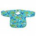 green sprouts Easy-Wear Long Sleeve Bib, Aqua Forest, 12-24 Months