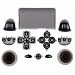 Thumbsticks Dpad Home Replacement Button Set For PS4 Controller Transparent Black