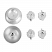 Generic Bullet Buttons + Thumbsticks For PlayStation 4 PS4 Controller Silver