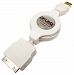 Cables Unlimited / ZipLINQ ZIP-DATA-A02 Retractable iPod Firewire Charge and Synch Cable (White)