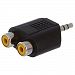 Parts Express 3.5Mm Stereo Plug To Dual Rca Jack Adapter