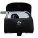 Designer Gomadic Black Leather LG VX5450 Belt Carrying Case - Includes Optional Belt Loop and Removable Clip