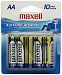 MAXELL 723410-LR610BP Alkaline Batteries (Aa;10-Pack;Carded)