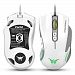 Becoler Combaterwing CW10 Wired Gaming Mouse Mice 4800 DPI 7 Buttons six-speed Design 6 Breathing LED Colors Changing High Precision for Gamer PC Laptop MAC White