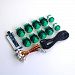 Easyget Zero Delay LED Arcade Game DIY Parts 10 X Ring-fixing LED Illuminated Push Button for Mame & Arcade Fighting Games-Green