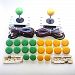 Easyget Arcade Game DIY Parts 2x Zero Delay USB Encoder + 2x 8 Way Joystick + 20x Arcade Push Buttons for Mame & Fighting Games Support All Windows Systems Green+Yellow
