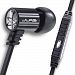 JBuds J4M Rugged Metal In-Ear Earbuds Style Headphones with Mic and Travel Case (Obsidian Black)