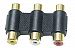 Wired-Up Triple 3 RCA Phono to RCA Phono Female Connector/Coupler [Electronics]