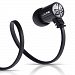 JBuds J4 Rugged Metal In-Ear Earbuds Style Headphones with Travel Case (Obsidian Black)