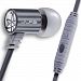 JBuds J4M Rugged Metal In-Ear Earbuds Style Headphones with Mic and Travel Case (Gun Metal)
