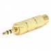Monoprice 107164 3.5-Millimeter Stereo Plug to 6.35-Millimeter Mono Jack Adaptor, Gold Plated