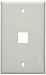 Wired Home KWHC9 Keystone Wall Plate Single Gang 1-Port Wht