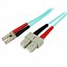 StarTech. com 1m Fiber Optic Cable - 10 Gb Aqua - Multimode Duplex 50/125 - LSZH - LC/SC - OM3 - LC to SC Fiber Patch Cable
