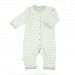 Tadpoles Organic Cotton Footless Snap Front Romper, Sage, 6-9 Months