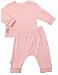 Kushies Baby Everyday Layette 2-Piece Set, Pink Stripe, 3 Months, 1 Pack