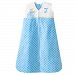 HALO SleepSack Micro Fleece Wearable Blanket, Blue Geometric, Medium