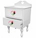 Room Magic RM01-PP Poodles Nightstand (White)