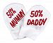 Spoilt Rotten - 50% Mummy 50% Daddy 100% Organic Cotton Baby Mittens