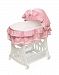 Badger Basket Portable Bassinet N Cradle With Toybox Base Pink Waffle Ruffled HBP0Q75B3-1611